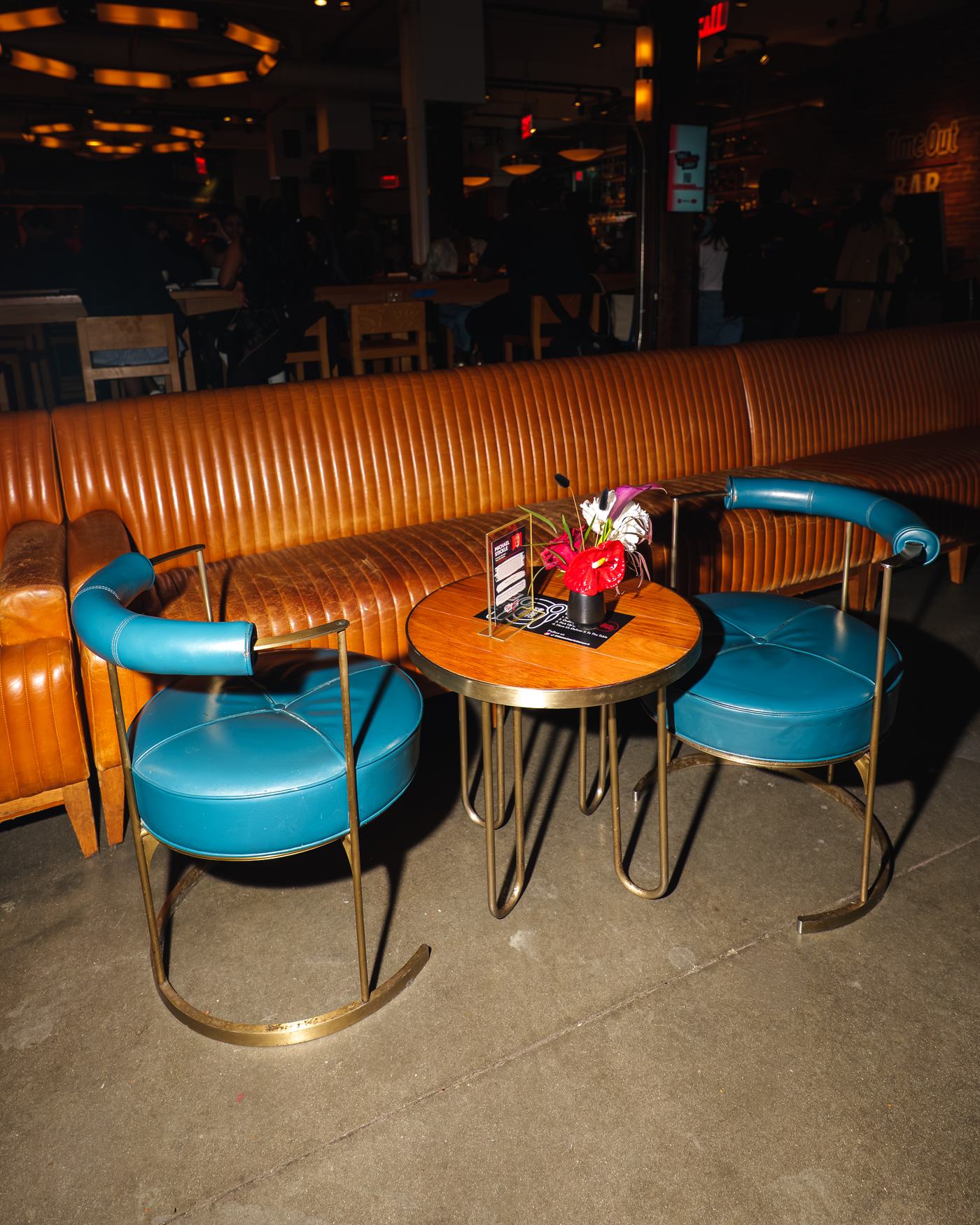 Lounge seating area at the Call Your Shot activation